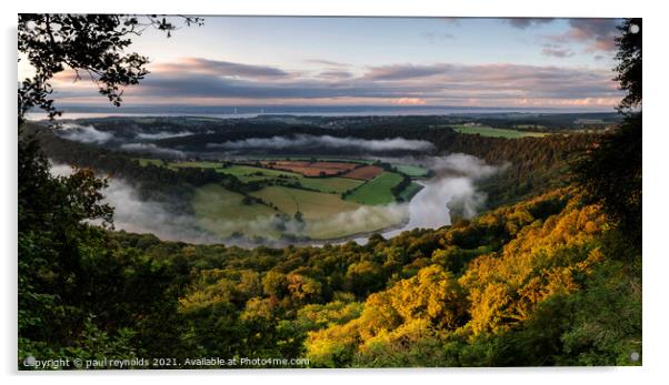 Eagles Nest viewpoint Chepstow Acrylic by paul reynolds