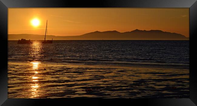 Ayr sunset reflection Framed Print by Allan Durward Photography