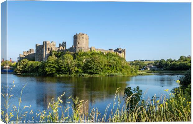 Pembroke Castle Canvas Print by Chris Warren