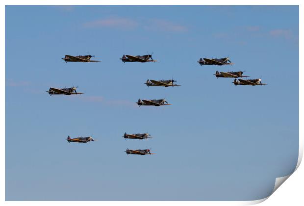 Spitfire Balbo Print by J Biggadike