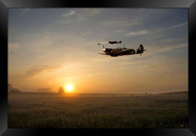 Spitfire Eagle Squadron Framed Print by J Biggadike