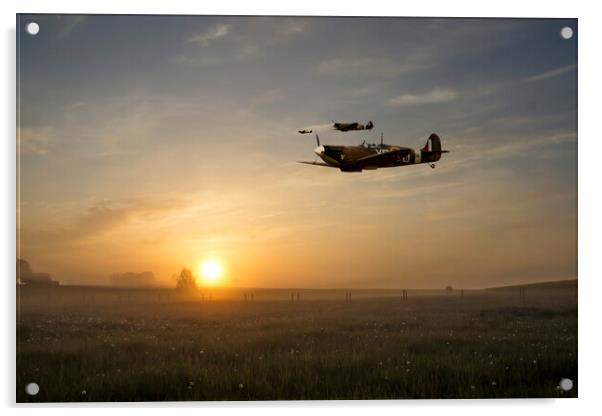 Spitfire Eagle Squadron Acrylic by J Biggadike
