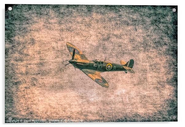 Spitfire Vintage Flight Acrylic by David Pyatt