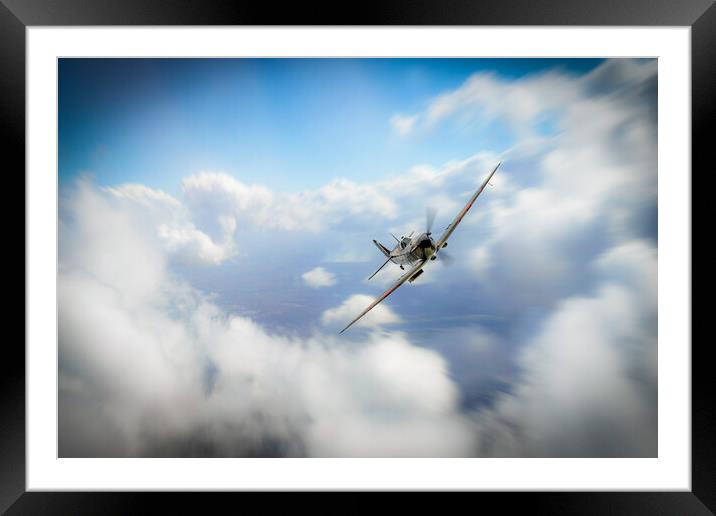Supermarine Spitfire Speed Framed Mounted Print by J Biggadike
