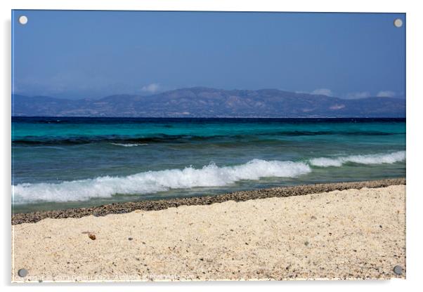 Chrissi Island, Crete, Greece Acrylic by Kasia Design