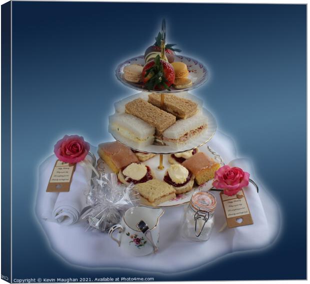 English Cream Tea Canvas Print by Kevin Maughan