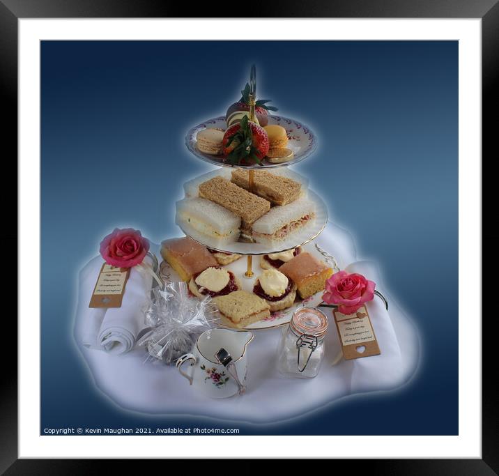 English Cream Tea Framed Mounted Print by Kevin Maughan