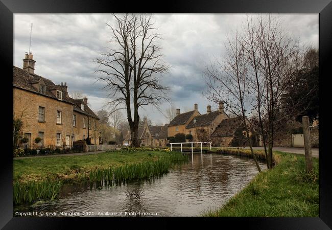 The Lower Slaughter In The Cotswolds Framed Print by Kevin Maughan