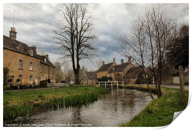 The Lower Slaughter In The Cotswolds Print by Kevin Maughan