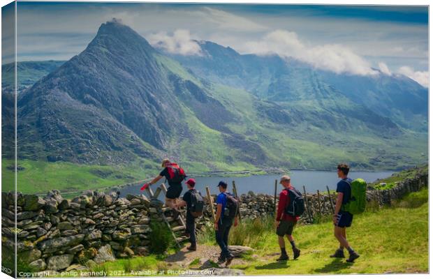 The Hikers Canvas Print by philip kennedy