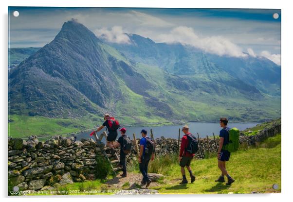 The Hikers Acrylic by philip kennedy