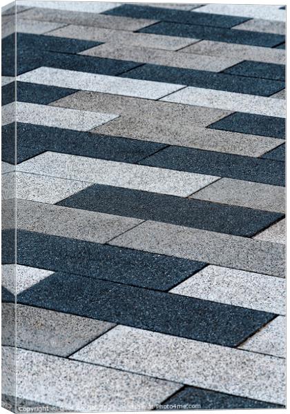 Abstract stone paving Canvas Print by Giles Rocholl