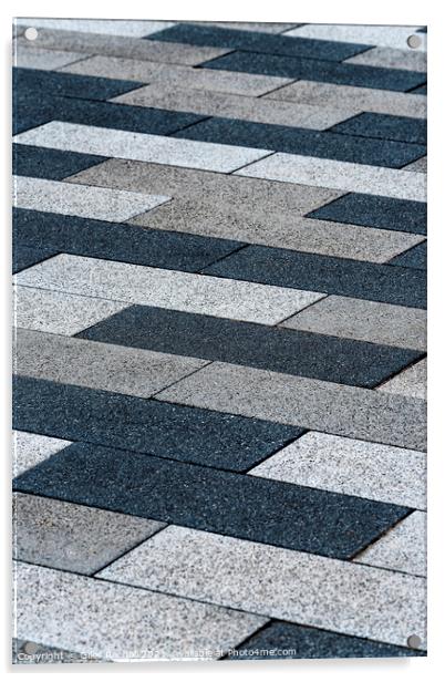 Abstract stone paving Acrylic by Giles Rocholl