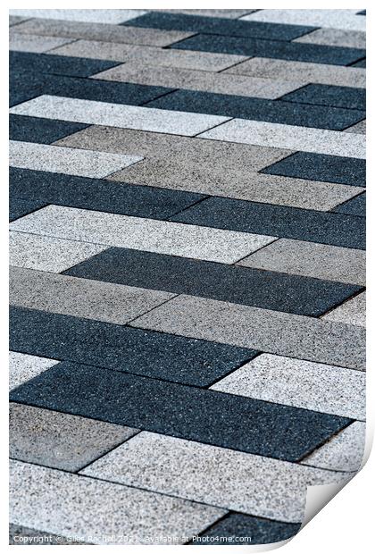 Abstract stone paving Print by Giles Rocholl