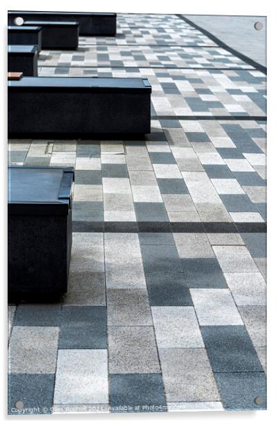 Abstract stone paving Acrylic by Giles Rocholl