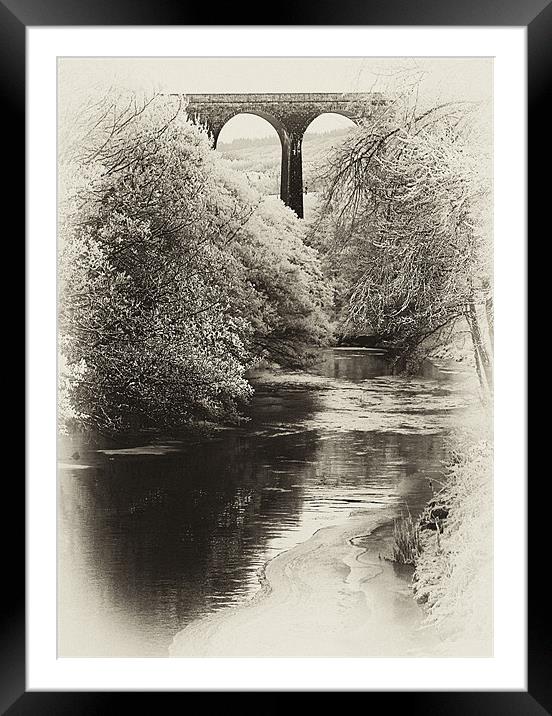 The River Nairn and Viaduct Framed Mounted Print by Jacqi Elmslie