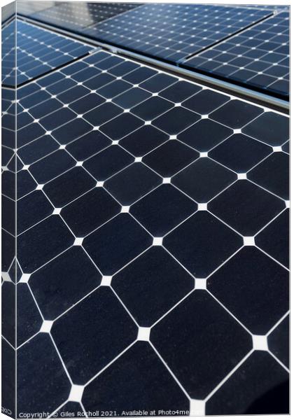 Abstract solar panels Canvas Print by Giles Rocholl