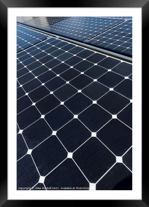 Abstract solar panels Framed Mounted Print by Giles Rocholl