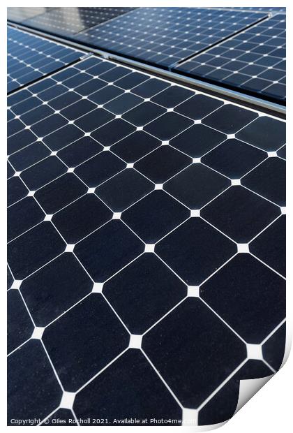 Abstract solar panels Print by Giles Rocholl