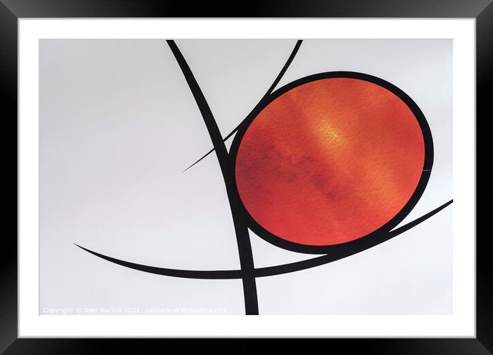 Abstract symbol Framed Mounted Print by Giles Rocholl