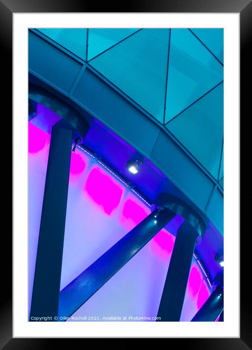 Abstract modern glass building Framed Mounted Print by Giles Rocholl