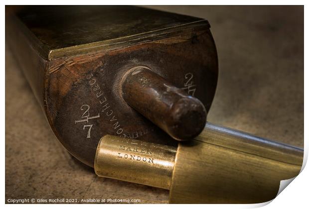 Old tools organ pipe shapers Print by Giles Rocholl