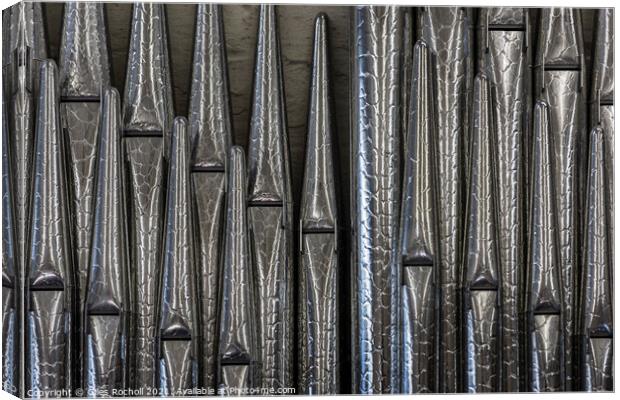 Old tools organ pipes Canvas Print by Giles Rocholl