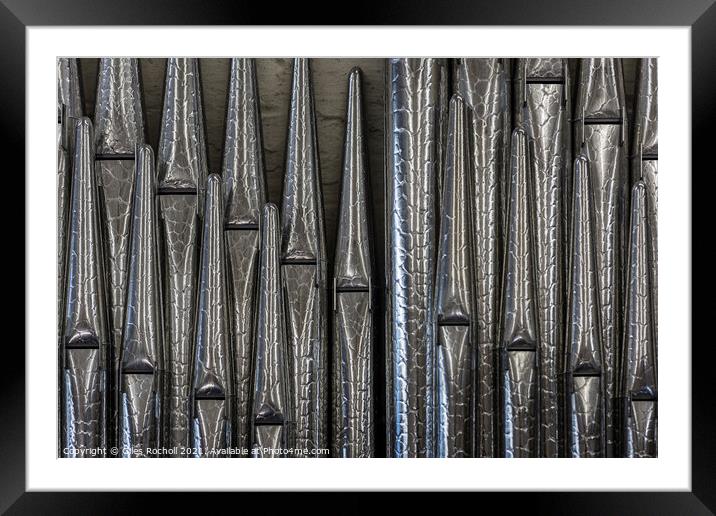 Old tools organ pipes Framed Mounted Print by Giles Rocholl
