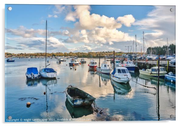 Bembridge Harbour Isle Of Wight Acrylic by Wight Landscapes