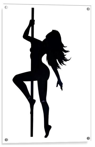 Pole Dancer Acrylic by Raymond Evans
