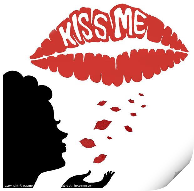 Kiss Me Print by Raymond Evans