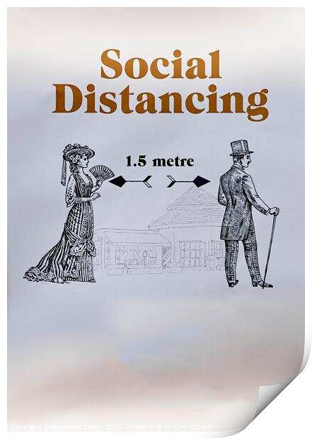 Social Distancing Print by Raymond Evans