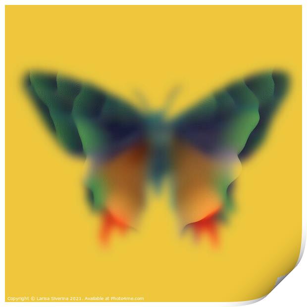 Blurred butterfly Print by Larisa Siverina