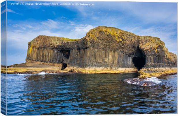 Entrance to Fingal’s Cave, Isle of Staffa Canvas Print by Angus McComiskey