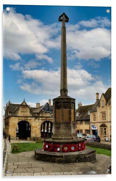 Chipping Campden Stone Memorial Acrylic by Kevin Maughan