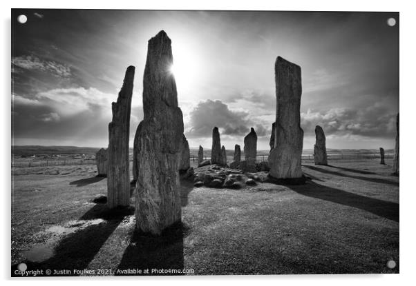 Callanish Standing Stones, Isle of Lewis, Outer Hebrides, Scotland Acrylic by Justin Foulkes