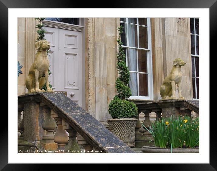 Majestic Stone Dogs of Bedfont House Framed Mounted Print by Kevin Maughan