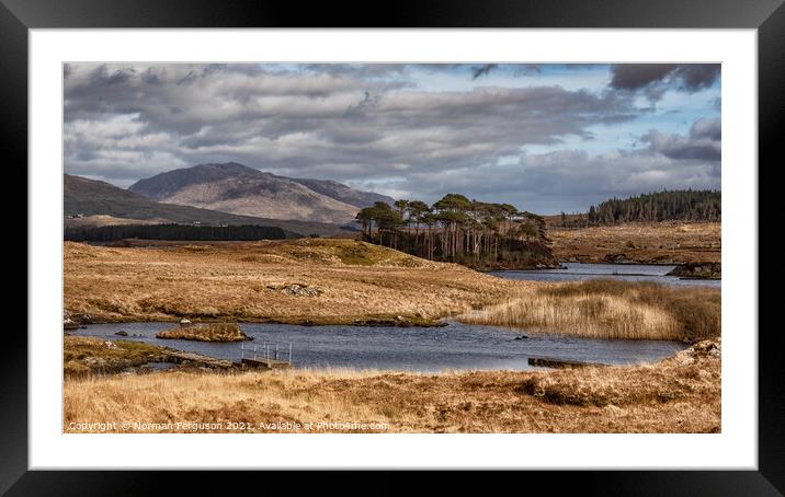Derryclare lough Framed Mounted Print by Norman Ferguson