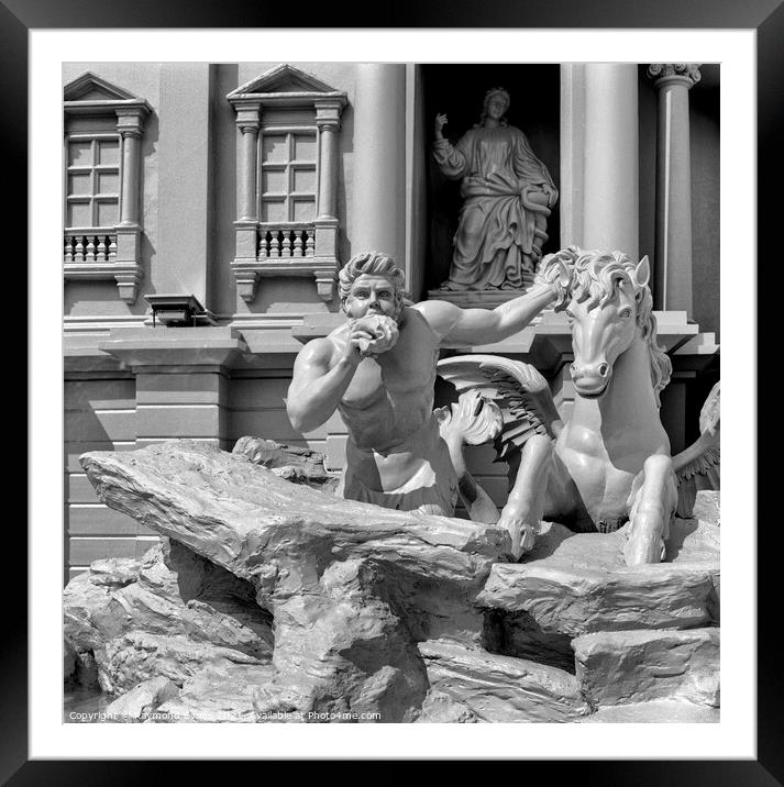 Trevi Fountain 3 Framed Mounted Print by Raymond Evans