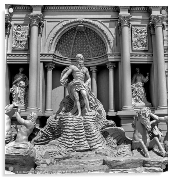 Trevi Fountain 4 Acrylic by Raymond Evans