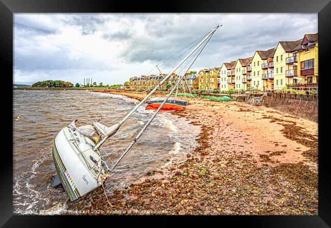 On Fairlie Beach - After The Storm Framed Print by Tylie Duff Photo Art