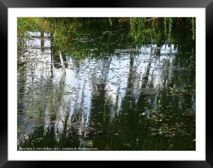 Reflections in Chalkwell Park Framed Mounted Print by John Bridge