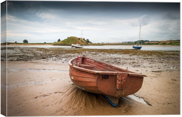 Boats in Alnmouth Harbour Canvas Print by Mark Jones