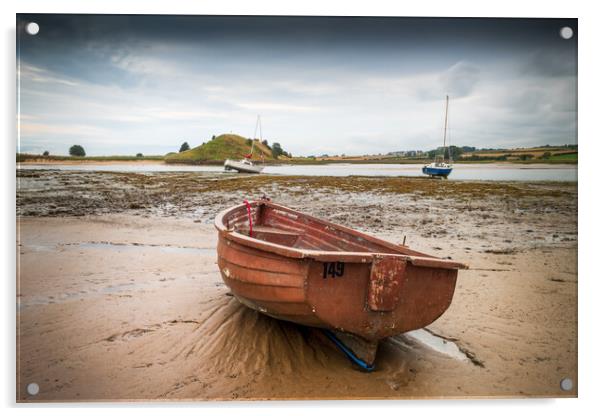 Boats in Alnmouth Harbour Acrylic by Mark Jones