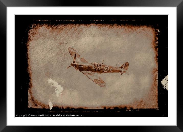 Spitfire Nostalgia  Framed Mounted Print by David Pyatt