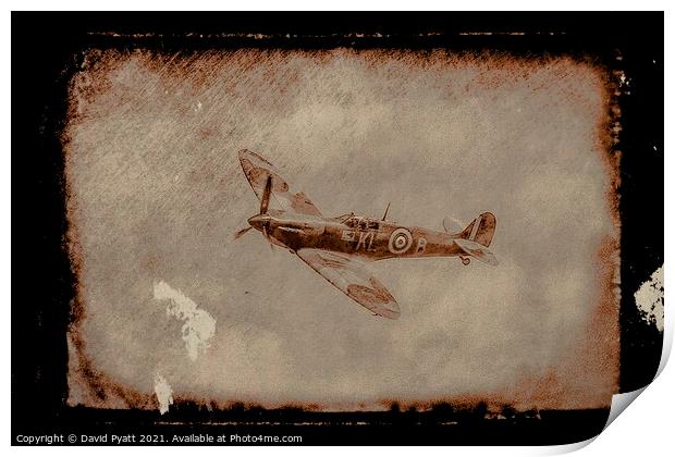 Spitfire Nostalgia  Print by David Pyatt