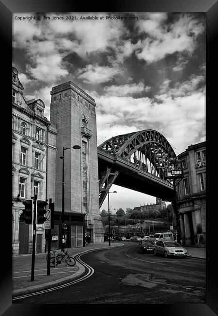 Newcastle in black and white Framed Print by Jim Jones