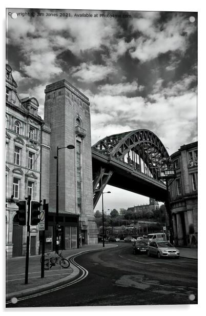 Newcastle in black and white Acrylic by Jim Jones