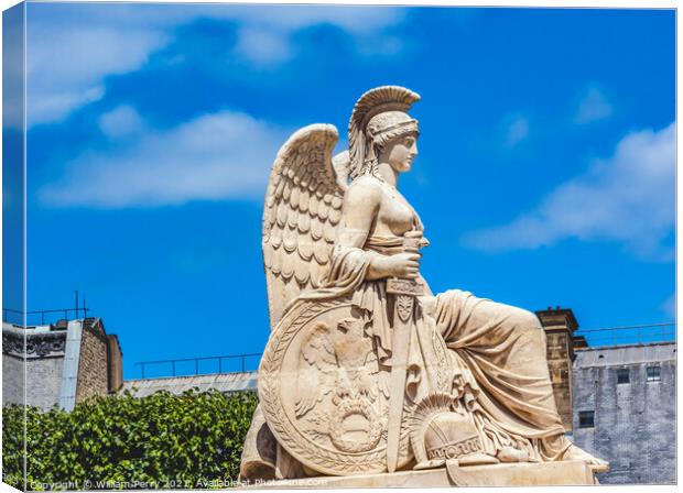 Winged Woman Statue Tulleries Garden Paris France Canvas Print by William Perry