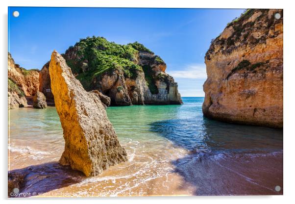 Praia de Alvor Portugal Acrylic by Wight Landscapes